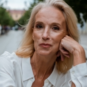 Woman in White Button Up Shirt