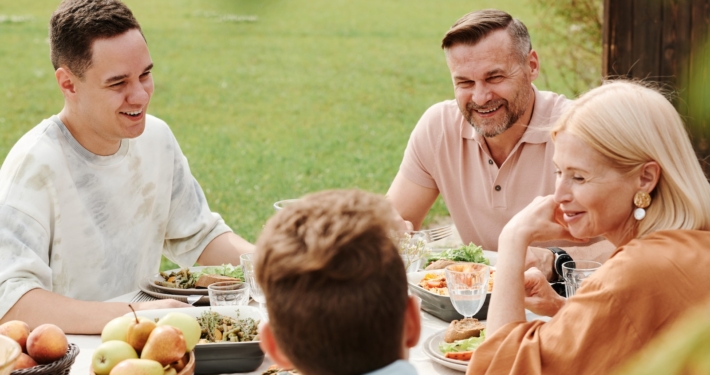 Family Having Dinner Together