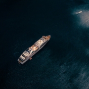 cruise ship on body of water