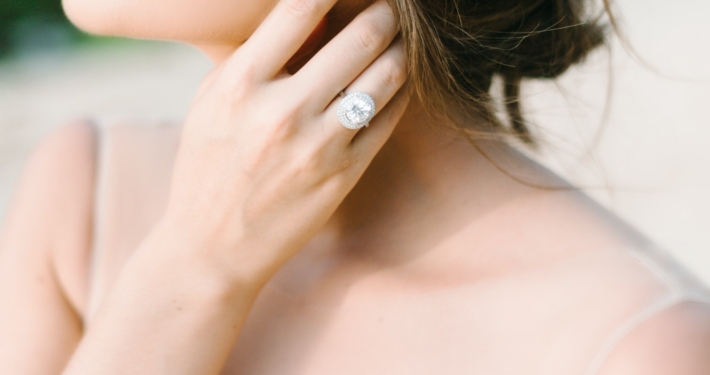 Woman Wearing Diamond Ring