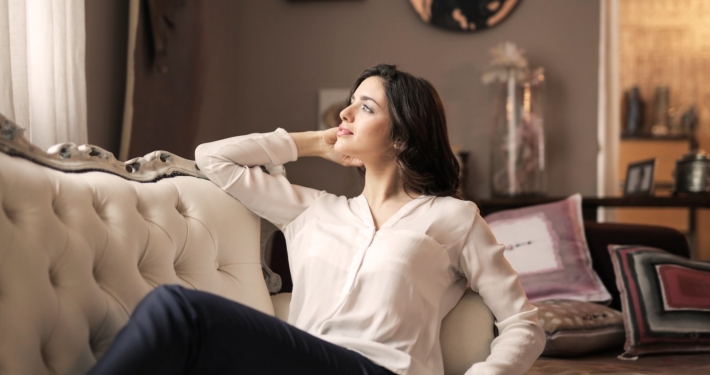 Woman in White Dress Shirt and Black Pants