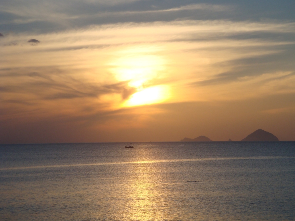 Sunrise over the sea off Nha Trang.