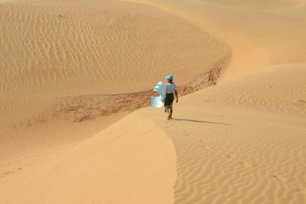 The sand dunes of the Mui Ne coast, a short drive along the shore.