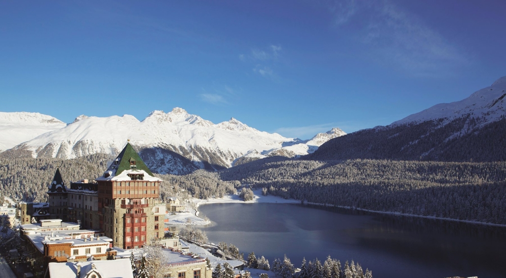 Badrutt's Palace above Lake St. Moritz.