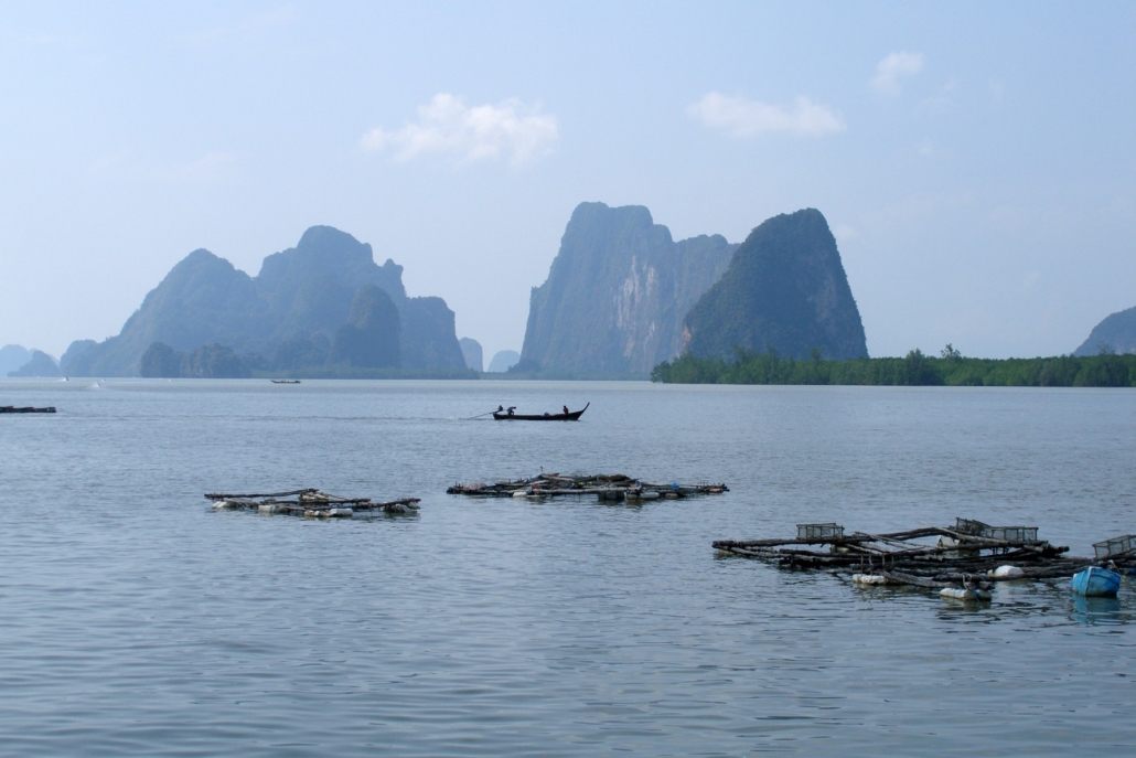 Karst islands in Phang Nga Bay, one of the region’s great boat journeys.
