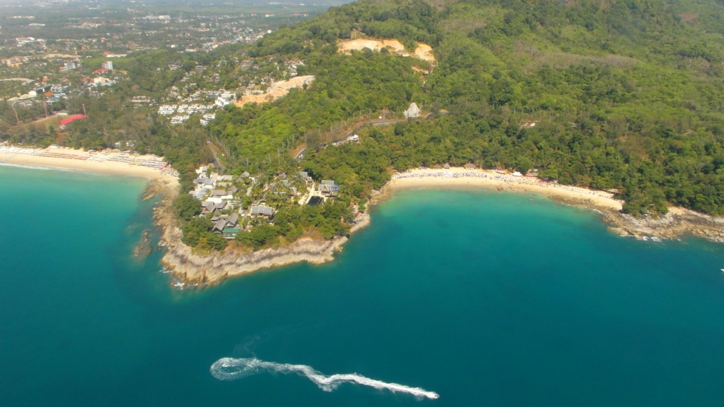 Kamala’s bay and headland on Phuket’s west coast, just below the resort.