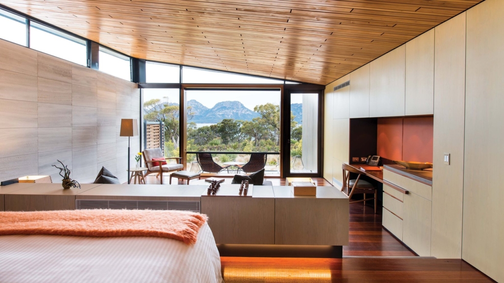 A Luxury Suite, its living area opening to the Hazards.