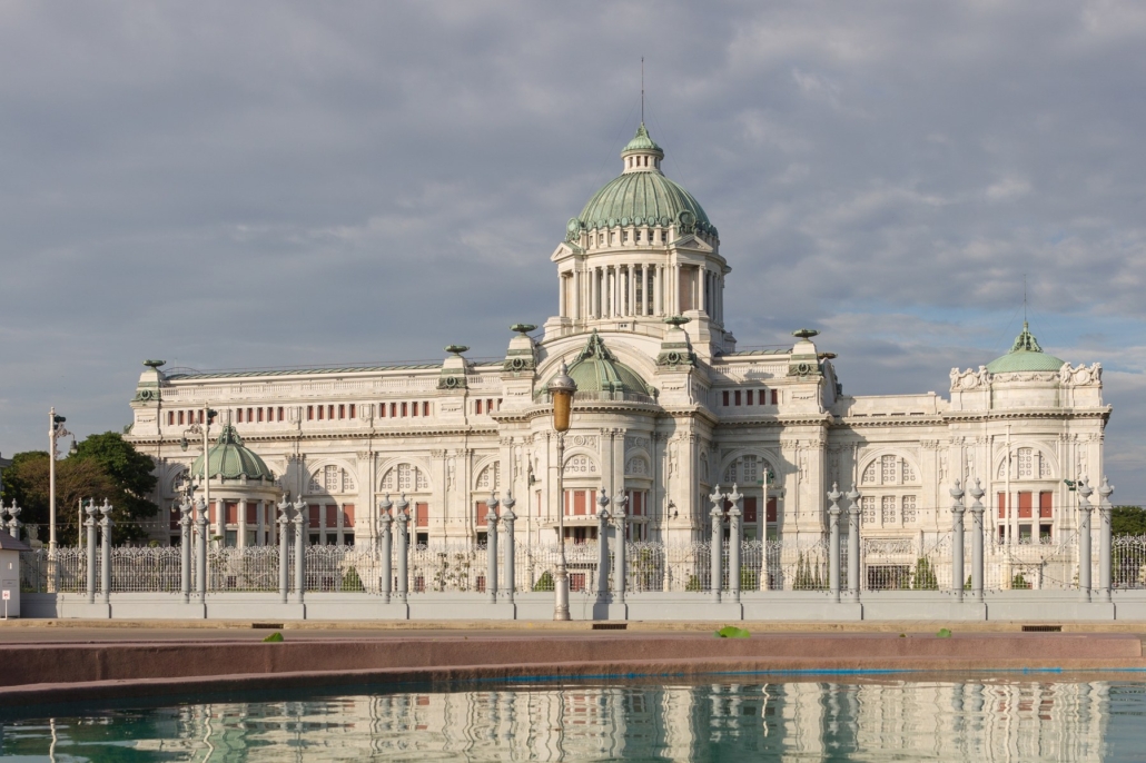 The Ananta Samakhom Throne Hall, one of the landmarks of Dusit, the royal quarter The Siam calls home.